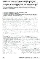 Lietuvos obstrukcinės miego apnėjos diagnostikos ir gydymo rekomendacijos