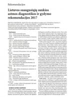 Lietuvos suaugusiųjų sunkios astmos diagnostikos ir gydymo rekomendacijos 2017 m.