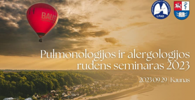 Hibridinės konferencijos „Pulmonologijos ir alergologijos rudens seminaras 2023 m.“ programa