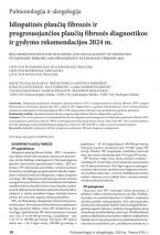 Idiopatinės plaučių fibrozės ir progresuojančios plaučių fibrozės diagnostikos ir gydymo rekomendacijos 2024 m.